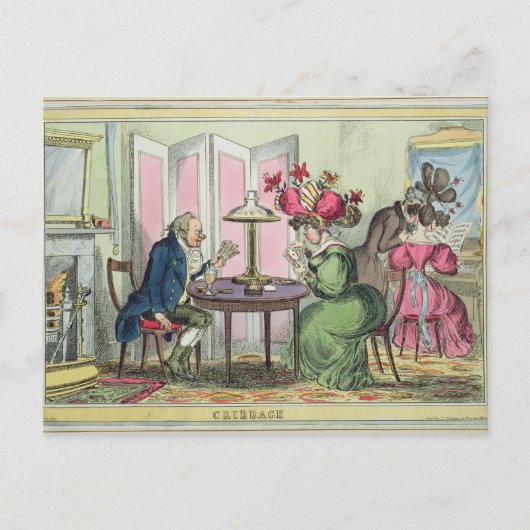 Carte Postale Cribbage, publié par Thomas McLean, Londres (colo (Devant)