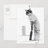 Carte Postale cricket à chat vintage (Devant / Derrière)
