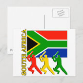 Carte Postale Cricket Afrique du Sud (Devant / Derrière)