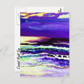 Carte Postale "Cricket Night Sea" CricketDiane Ocean Art (Devant / Derrière)