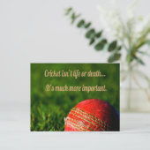 Carte Postale Cricket Red Ball drôle Motivation (Debout devant)