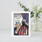 Carte Postale Criminel de guerre Joe Biden (Debout devant)