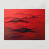 Carte Postale Crimson Flow – Abstract Red Waves of Motion (Devant)