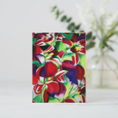 Carte Postale Crimson tropical Singapour Orchidées fleuris (Debout devant)