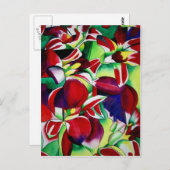 Carte Postale Crimson tropical Singapour Orchidées fleuris (Devant / Derrière)