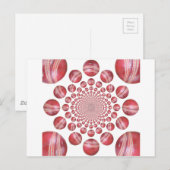 Carte Postale Crimson Vortex : Belle Balle de Cricket Rouge (Devant / Derrière)