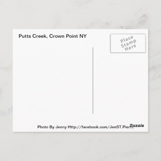 Carte Postale Crique de Putts (Dos)