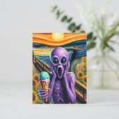 Carte Postale Cris Alien violet Fonte de glace (Debout devant)