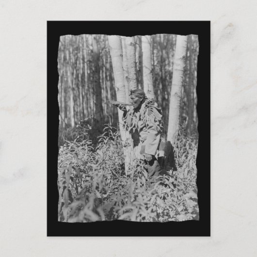 Carte Postale Cris amérindien vintage (Devant)