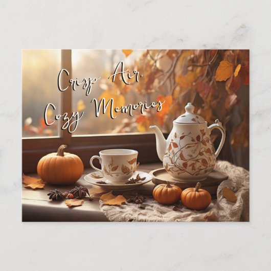 Carte Postale Crisp Air Confortable Souvenirs Automne Feuilles T (Devant)
