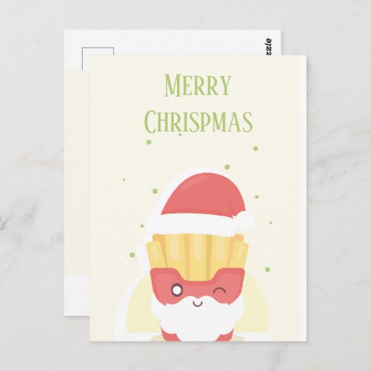 Carte Postale Crispy Patties Merry Chrispmas (Devant / Derrière)
