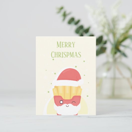 Carte Postale Crispy Patties Merry Chrispmas (Debout devant)