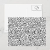 Carte Postale cristal druzy - couleur or blanc (Devant / Derrière)