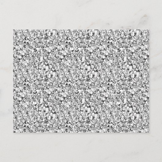 Carte Postale cristal druzy - couleur or blanc (Devant)