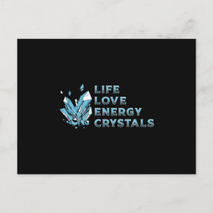 Carte Postale Cristal guérison Vie Amour Énergie Cristaux pierre