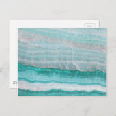 Carte Postale Cristal quartz rayé Aqua (Devant / Derrière)