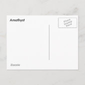 Carte Postale Cristaux d'Améthyste naturel violet Photo minérale (Dos)