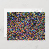 Carte Postale cristaux de caféine sous microscope (Devant / Derrière)