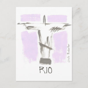 Carte Postale Cristo Redentor Rio Brasil
