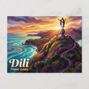 Carte Postale Cristo Rei de Dili Timor-Leste