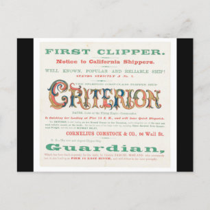 Carte Postale Critère Clipper Sailing
