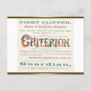 Carte Postale Critère Clipper Sailing