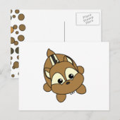 Carte Postale Critère mignon Little Chipmunk (Devant / Derrière)