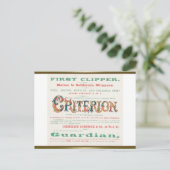 Carte Postale Criterion Clipper Sailing (Debout devant)