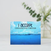 Carte Postale "Critique constructive" Motivation Affirmation (Debout devant)