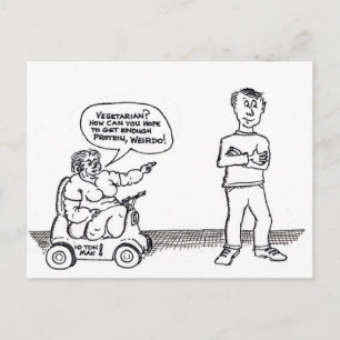Carte Postale Critique végétarien