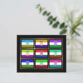 Carte postale Croate Multihue Flags (Debout devant)