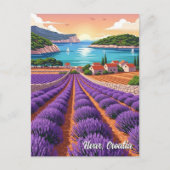 Carte Postale Croatia Hvar Lavendar Fields (Devant)