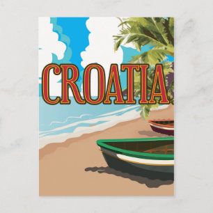 Carte Postale CROATIE affiche de voyage vintage