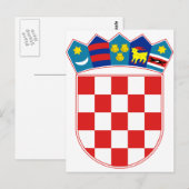 Carte Postale Croatie Armoiries HR Hrvatska (Devant / Derrière)