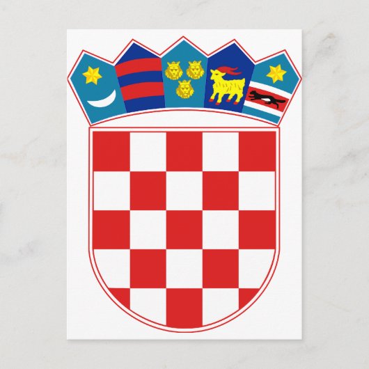 Carte Postale Croatie Armoiries HR Hrvatska (Devant)