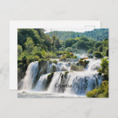 Carte Postale Croatie, cascade pittoresque (Devant / Derrière)