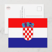 Carte Postale Croatie - drapeau croate - (Devant / Derrière)