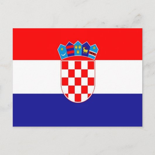 Carte Postale Croatie - drapeau croate - (Devant)