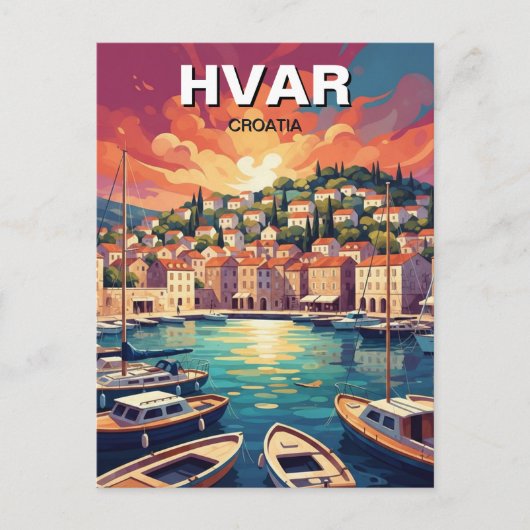 Carte Postale Croatie Hvar (Devant)