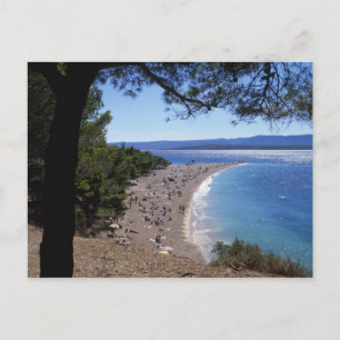 Carte Postale Croatie, île de Brac, Bol, plage de Golden Cape
