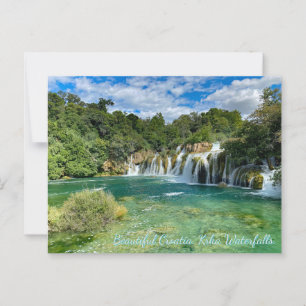 Carte Postale Croatie Krka Cascades vue panoramique éloignée