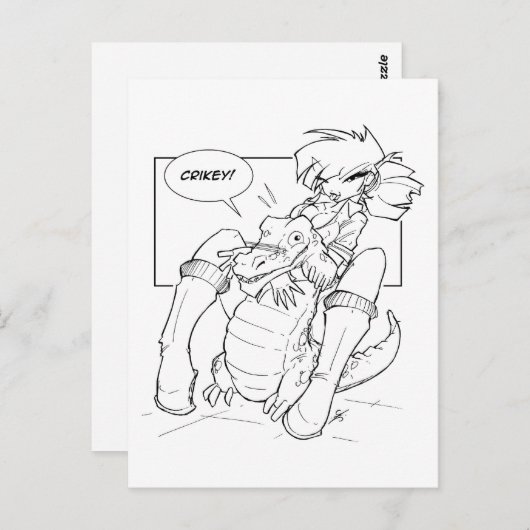 Carte Postale Croc Hugger (Devant / Derrière)