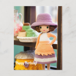 Carte Postale Crochet et cupcakes Anniversaire