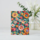 Carte Postale Crochet flowers (Debout devant)