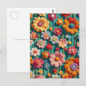 Carte Postale Crochet flowers (Devant / Derrière)