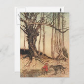 Carte Postale Crochet rouge effrayant (Devant / Derrière)