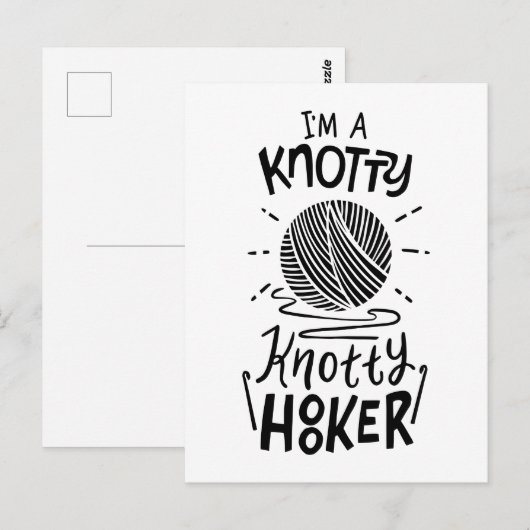 Carte Postale Crocheter (Devant / Derrière)