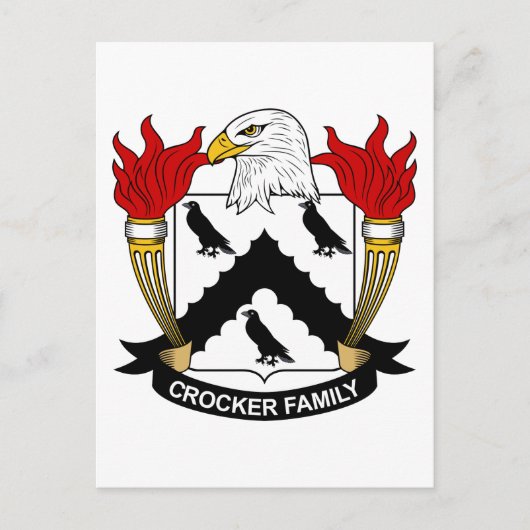 Carte Postale Crocker Family Crest (Devant)