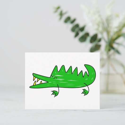 Carte Postale crocodile (Debout devant)