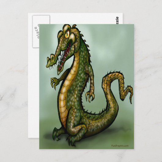 Carte Postale Crocodile (Devant / Derrière)
